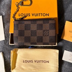 Vintage Louis Vuitton Damier Ebene Pochette Cles Wallet Coin Purse/ Key Pouch